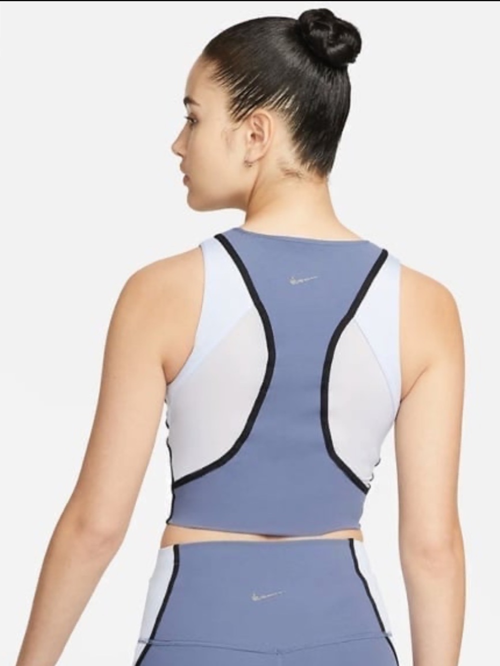 NIKE Dri-Fit Yoga Lux Cropped Tank Top Blue 2X